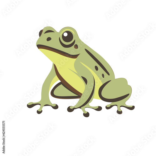 Frog , vector drawing, low points