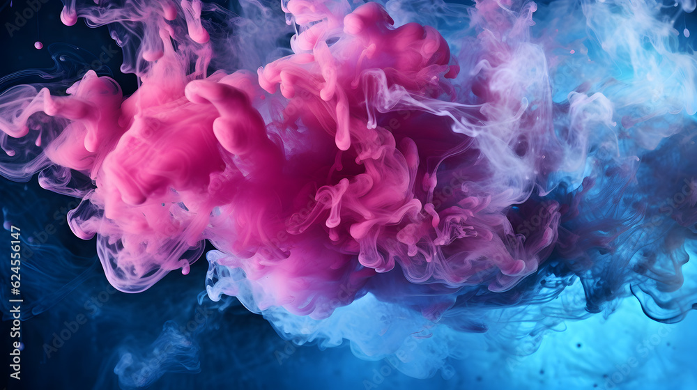 Fototapeta premium background with watercolors and smoke explosion, generative ai 