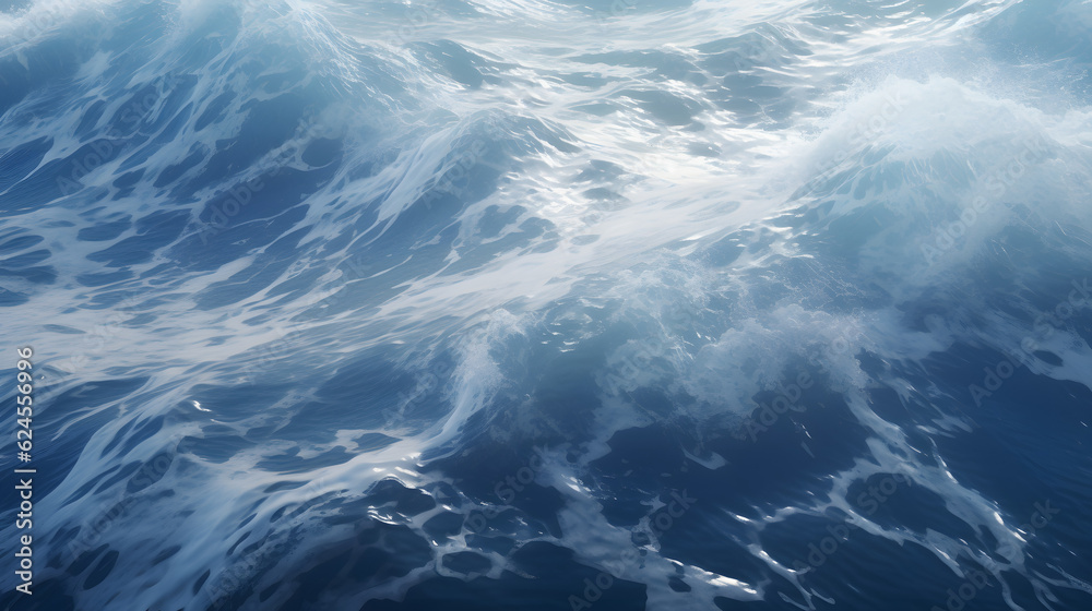 nature environment concept - Ocean water surface texture, vintage background genrativ ai