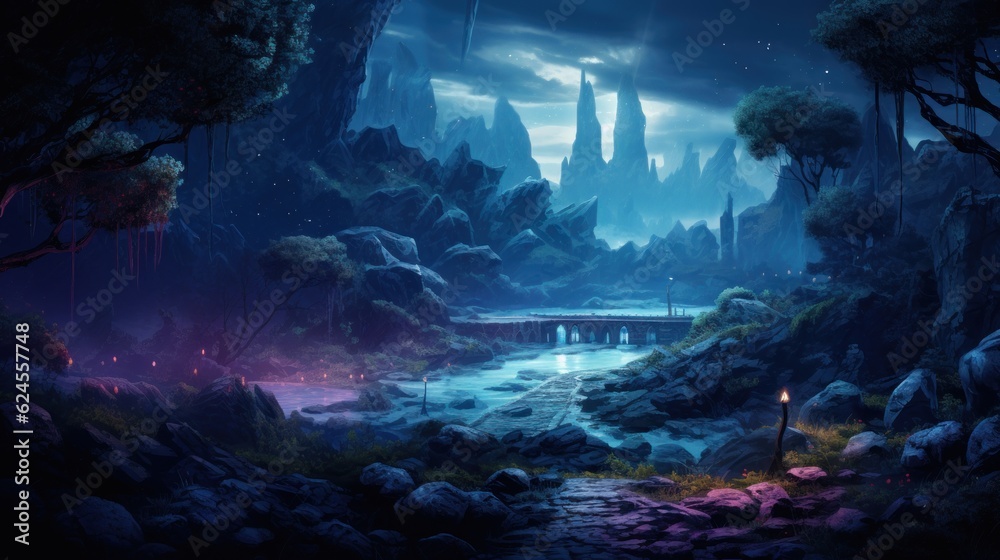 Role Playing Game Landscape with secret unknown places Artwork