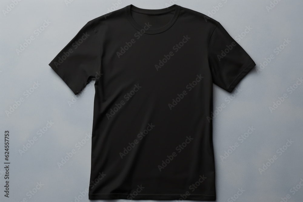 Stylish black men's T-shirt. Mockup for design with copy space for text. Design blank Stylish black men's T-shirt. Mockup for design with copy space for text. Design blank
