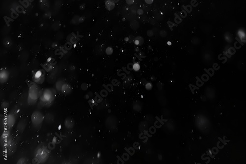 Obraz na płótnie Snow on a black background