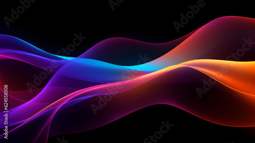 Abstract colorful neon background. Generative AI
