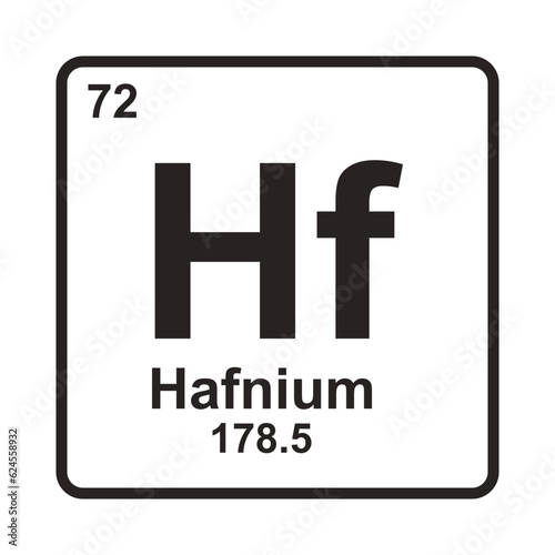 hafnium element chemistry icon