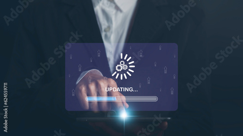 Bilde på lerret Operating system Software Update developer released new version app functions technology for a Modern, Efficient, computer system, and Secure Digital Environment