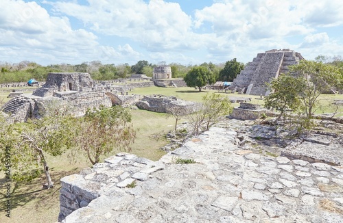 Mayapan, the last of the great Mayan cities, was built as a smaller copy of nearby Chichen Itza, also in Yucatan, Mexico photo