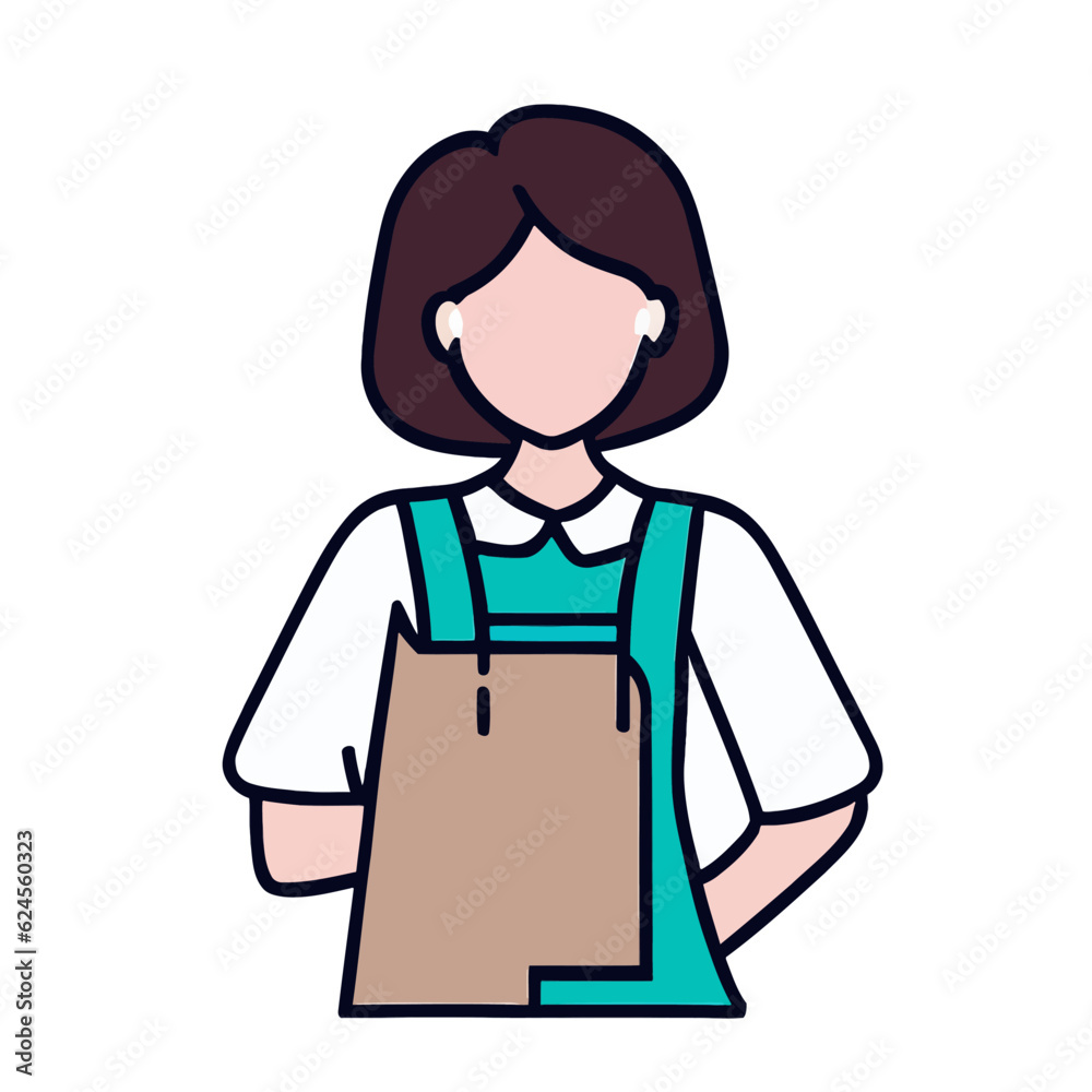 Vector of a Female Wedding Planner, Simple Vector Illustration for Wedding Planning and Services Vector of a Female Wedding Planner, Simple Vector Illustration for Wedding Planning and Services