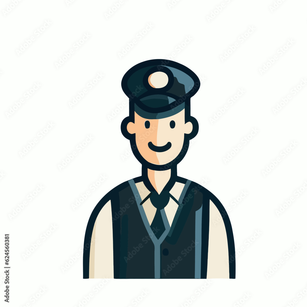 Vector of a Pilot, Confident Pilot Graphic for Aviation and Flying Themes Vector of a Pilot, Confident Pilot Graphic for Aviation and Flying Themes