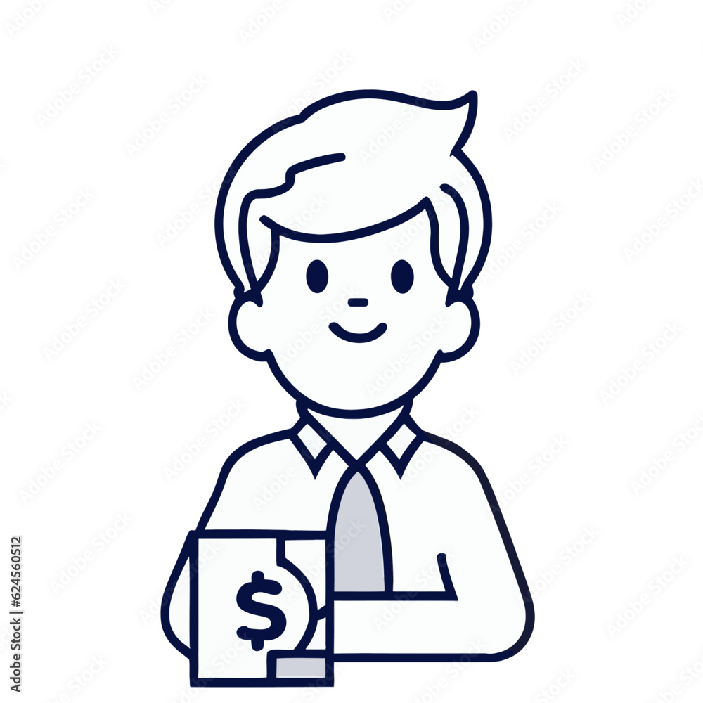 Finance Professional Vector, Businessman Illustration for the Financial Sector