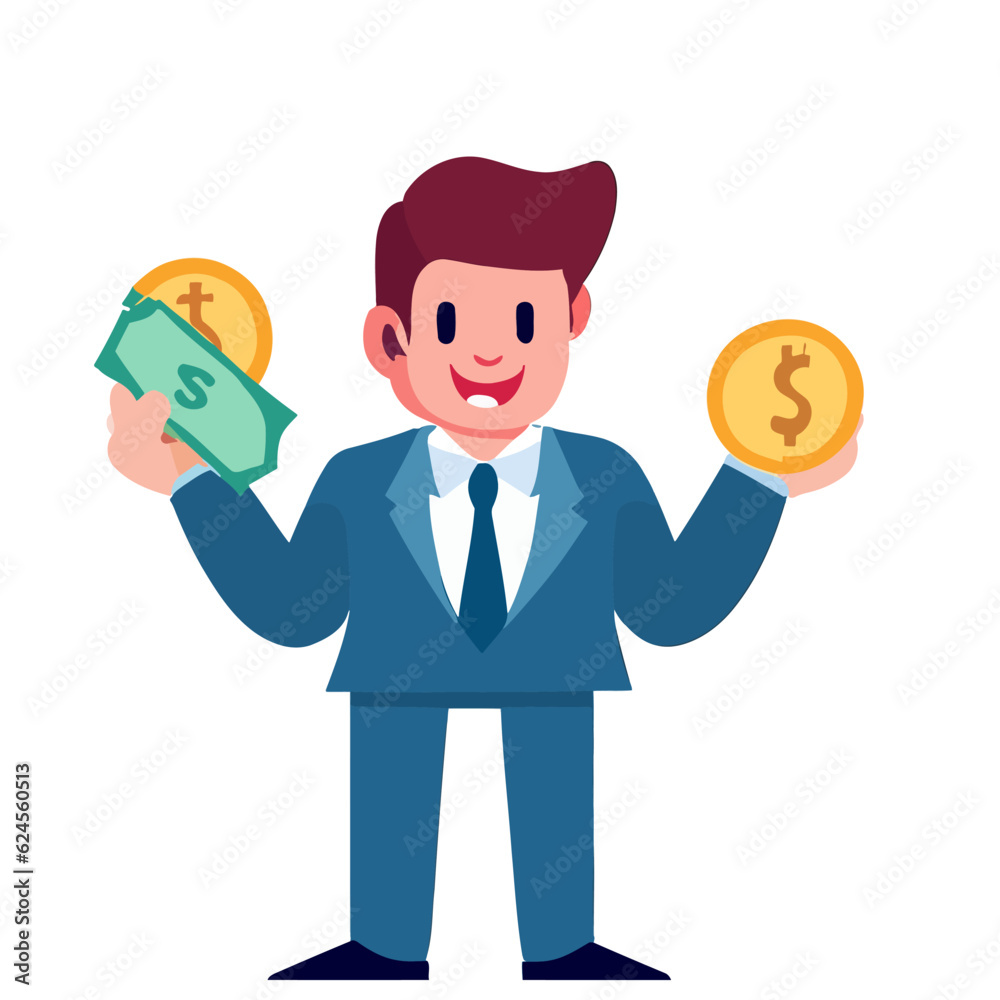 Finance Professional Vector, Businessman Illustration for the Financial Sector Finance Professional Vector, Businessman Illustration for the Financial Sector