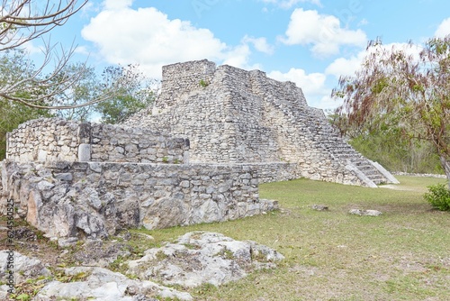 Mayapan, the last of the great Mayan cities, was built as a smaller copy of nearby Chichen Itza, also in Yucatan, Mexico photo
