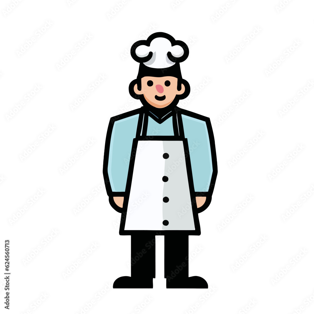 Vector of a male Chef, simple vector,cooking related vector art Vector of a male Chef, simple vector,cooking related vector art
