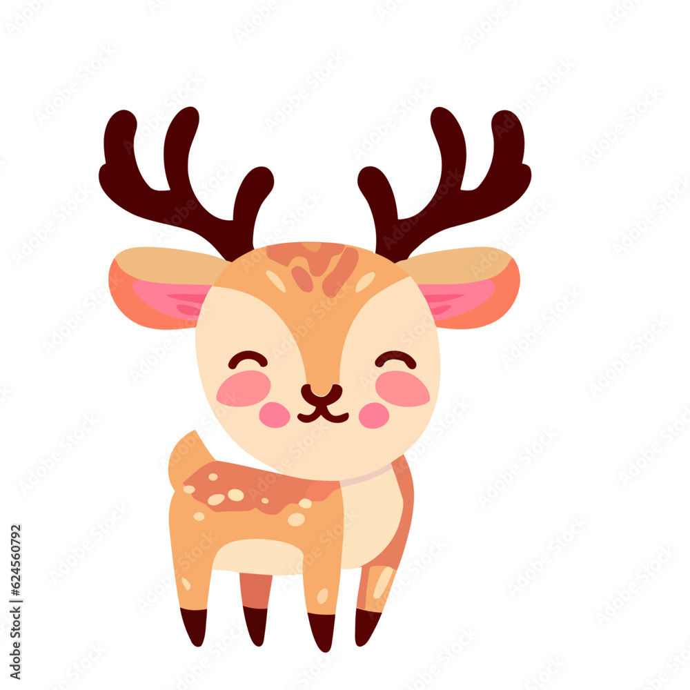 Deer, Cute Deer Graphic for Wildlife and Forest Concepts Deer, Cute Deer Graphic for Wildlife and Forest Concepts