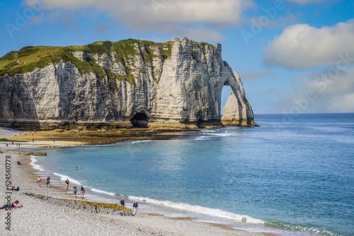 The etretat Chalk Ciffs in Normandy