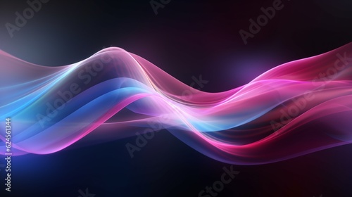 Abstract futuristic background with pink blue glowing neon moving high speed wave lines and lights. Data transfer concept Fantastic wallpaper design.