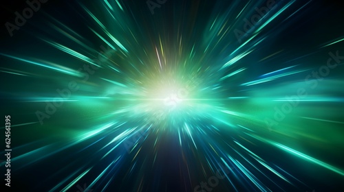 Fotografia abstract futuristic background portal tunnel with pink blue and green glowing neon moving high speed wave lines and flare lights
