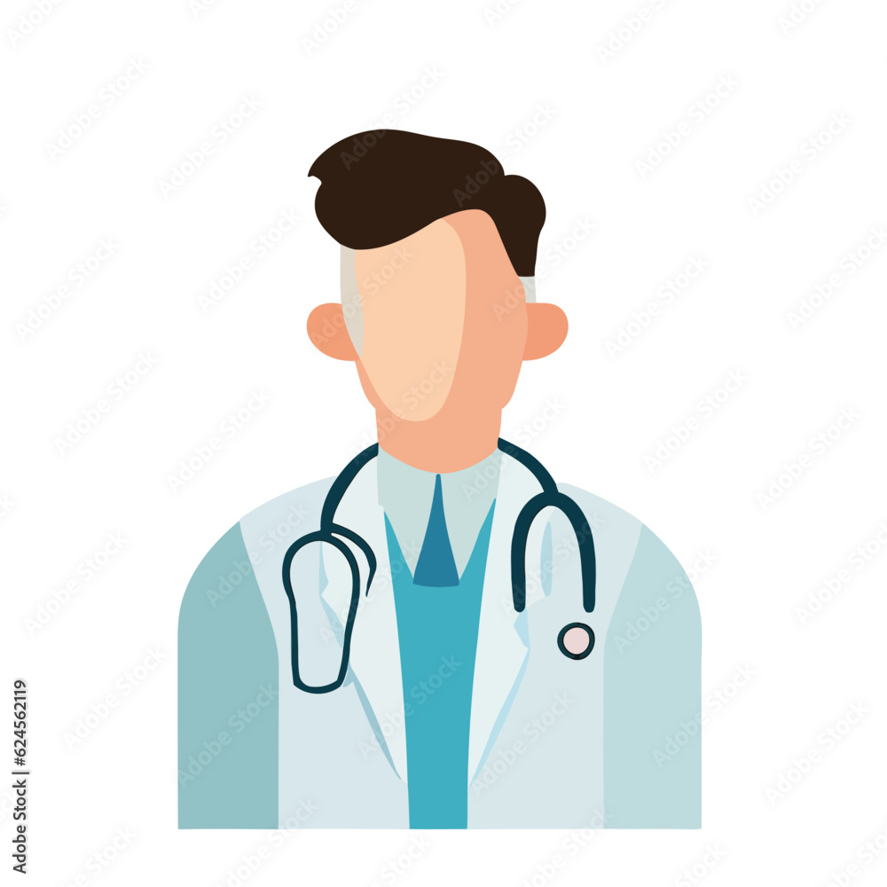 Male Doctor Vector, Professional Physician Illustration for the Medical Industry