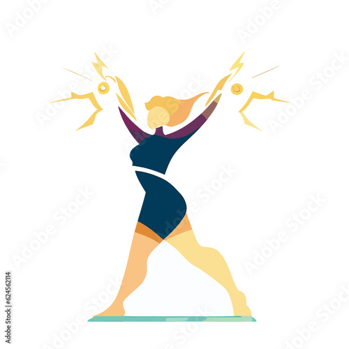 Power Woman  Strong Female Vector Art  Empowerment and Strength Illustration