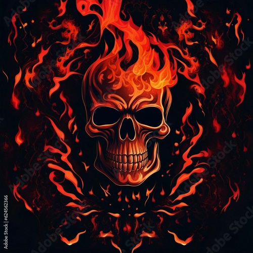 fire skull