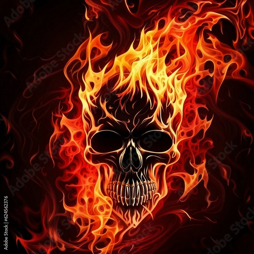 fire skull
