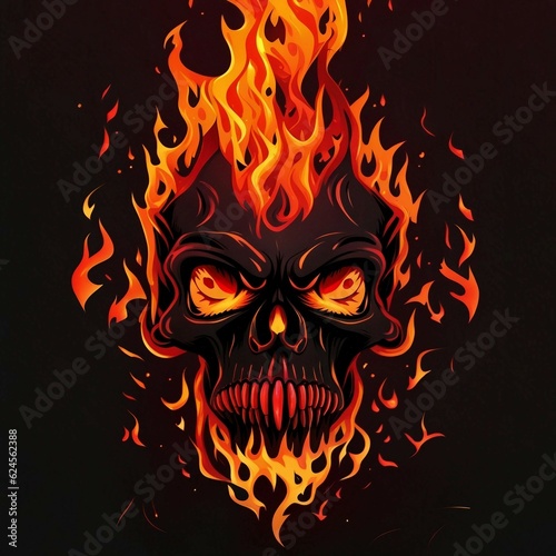 fire skull