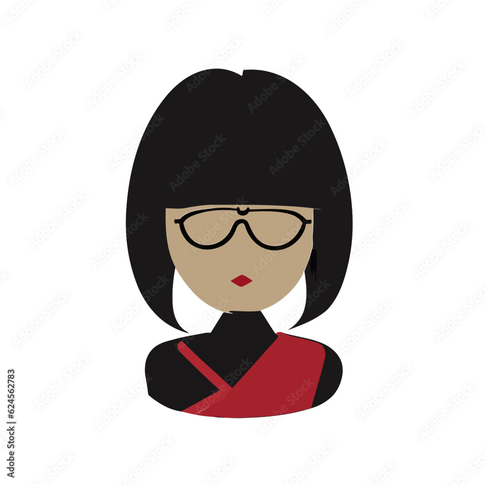 vector art of an women profile ,women vector