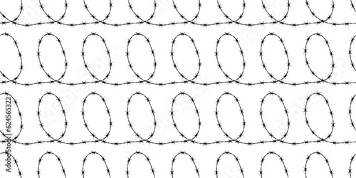 barb wire fence seamless pattern