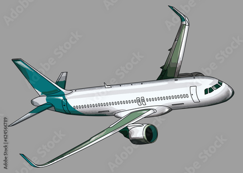 Commercial passenger aircraft Airplane Vector Illustration