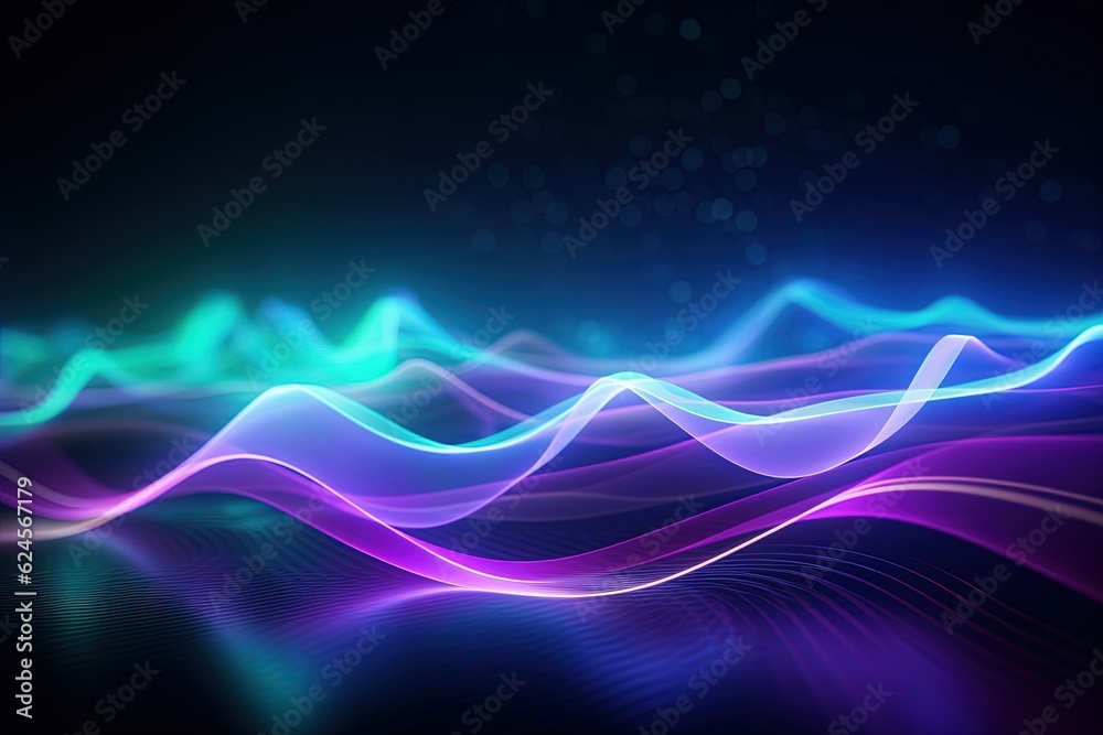 abstract futuristic background with pink blue glowing neon moving high speed wave lines and bokeh lights. Data transfer concept Fantastic wallpaper