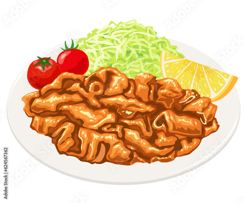 豚バラ生姜焼き