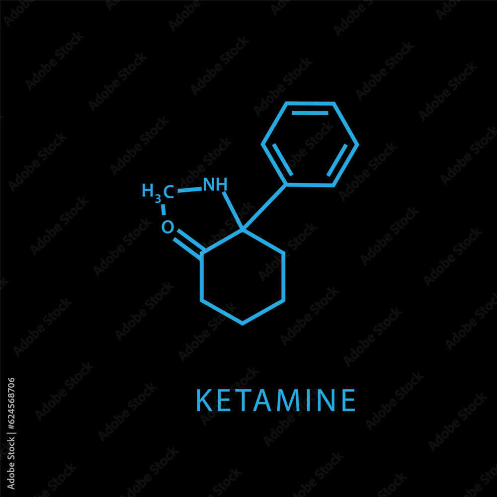 Fototapeta premium Chemical structure formula flat style illustration
