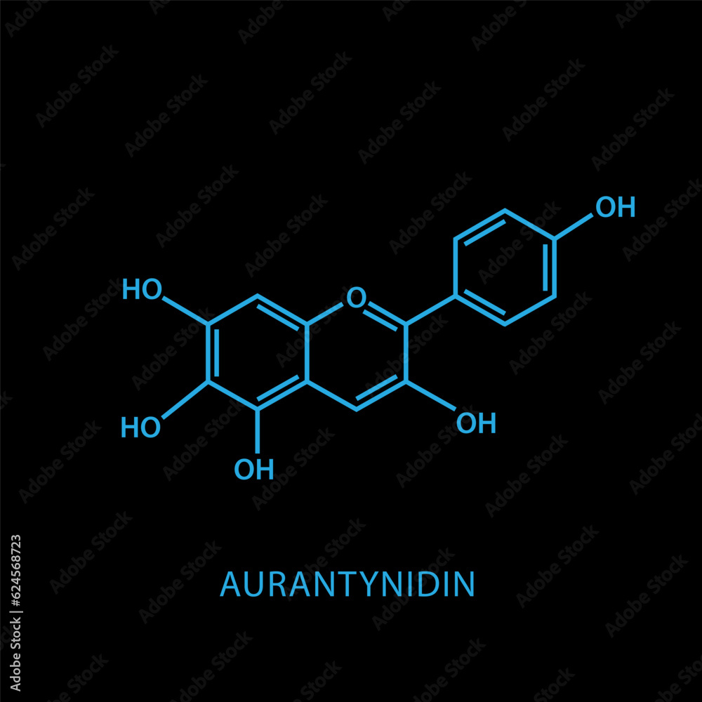 Fototapeta premium Chemical structure formula flat style illustration