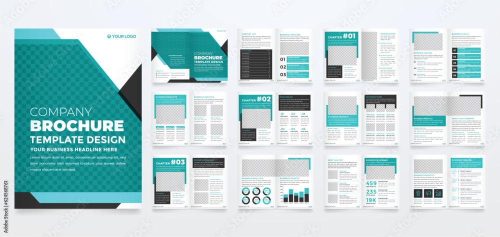 minimalist brochure template with modern concept and minimalist layout use for business profile and product catalog