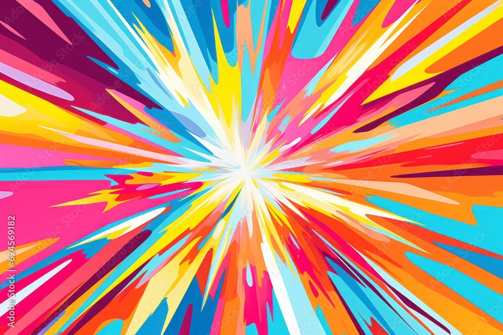 Vibrant abstract pop art background with colorful flair, Generative AI