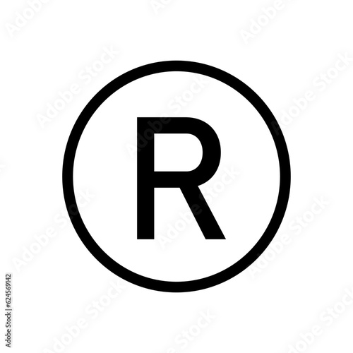 Registered trademark symbol. Vector illustration. EPS 10.