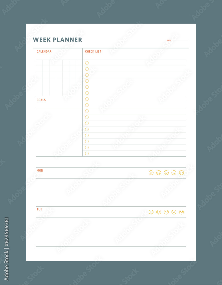 Week Planner. Week Planner.