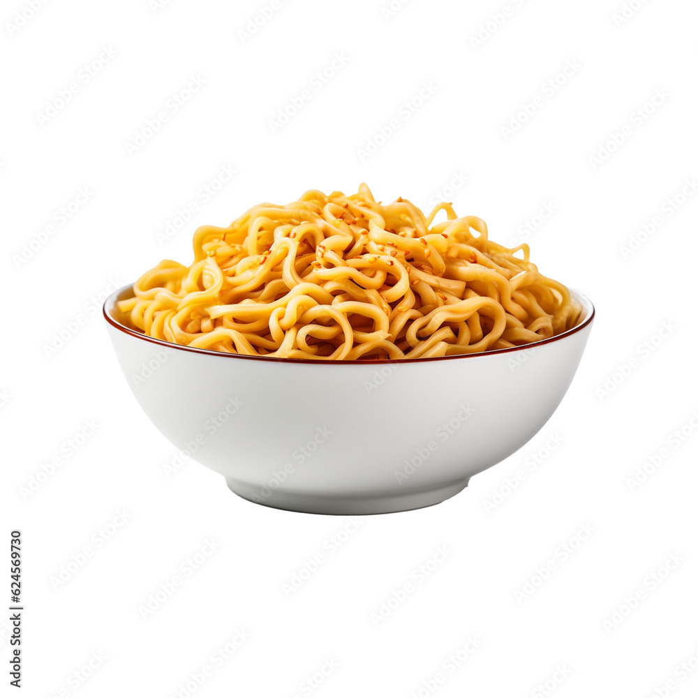 bowl of noodles isolated on transparent background