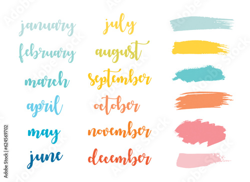 January and December sticker. (summer)