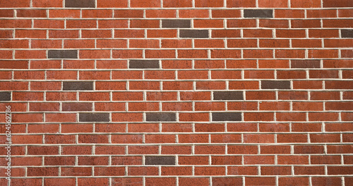 Red Brick Wall Background Texture.