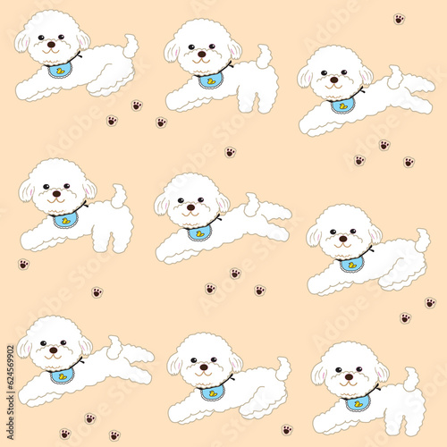 The dog background in yellow color