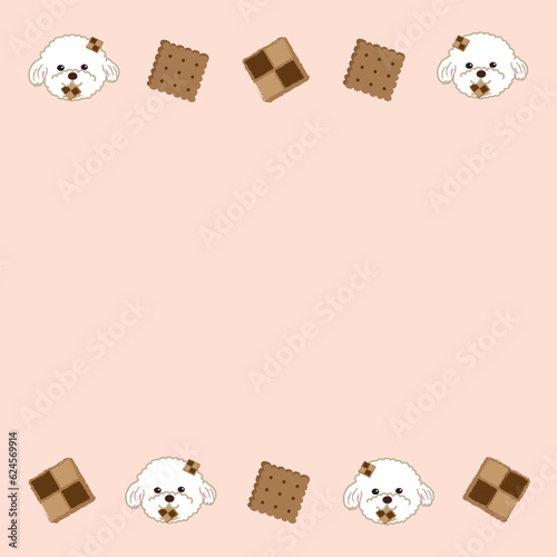 The dog background in pink color