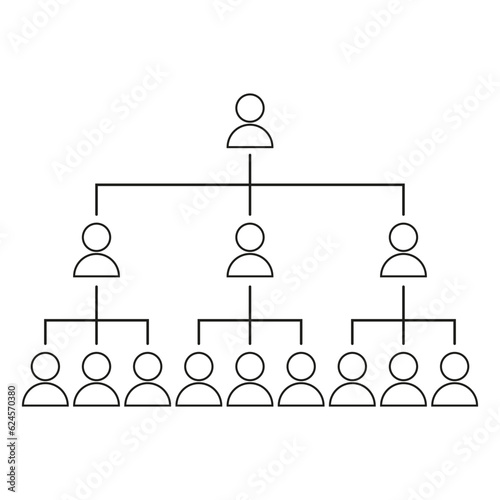 Hierarchy icon. Organization chart sign. Vector illustration. EPS 10.