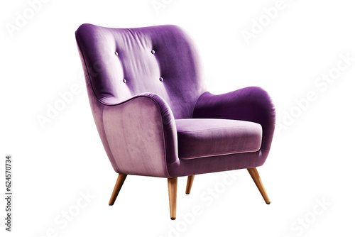 Retro velvet lounge chair