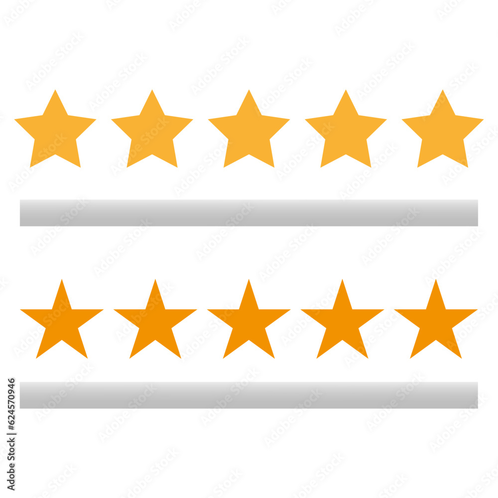 Fototapeta premium Rating stars icon. Five stars customer rating. Vector illustration. EPS 10.