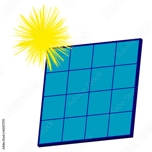 Solar energy icon. Vector illustration. EPS 10.