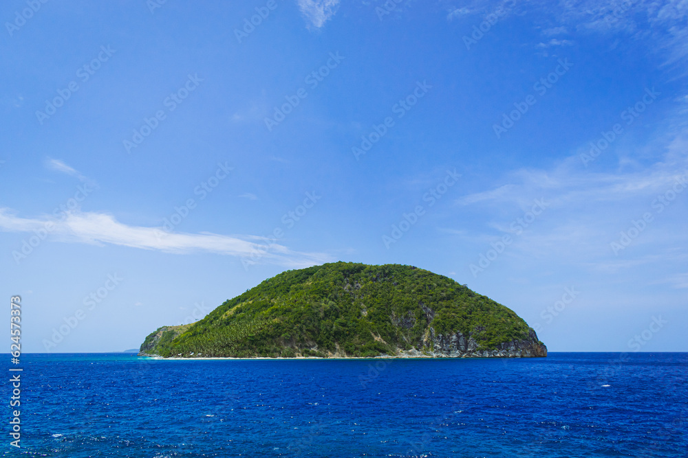 Blue sky over the tropical island. Calatrava, Romblon, Philippines Blue sky over the tropical island. Calatrava, Romblon, Philippines