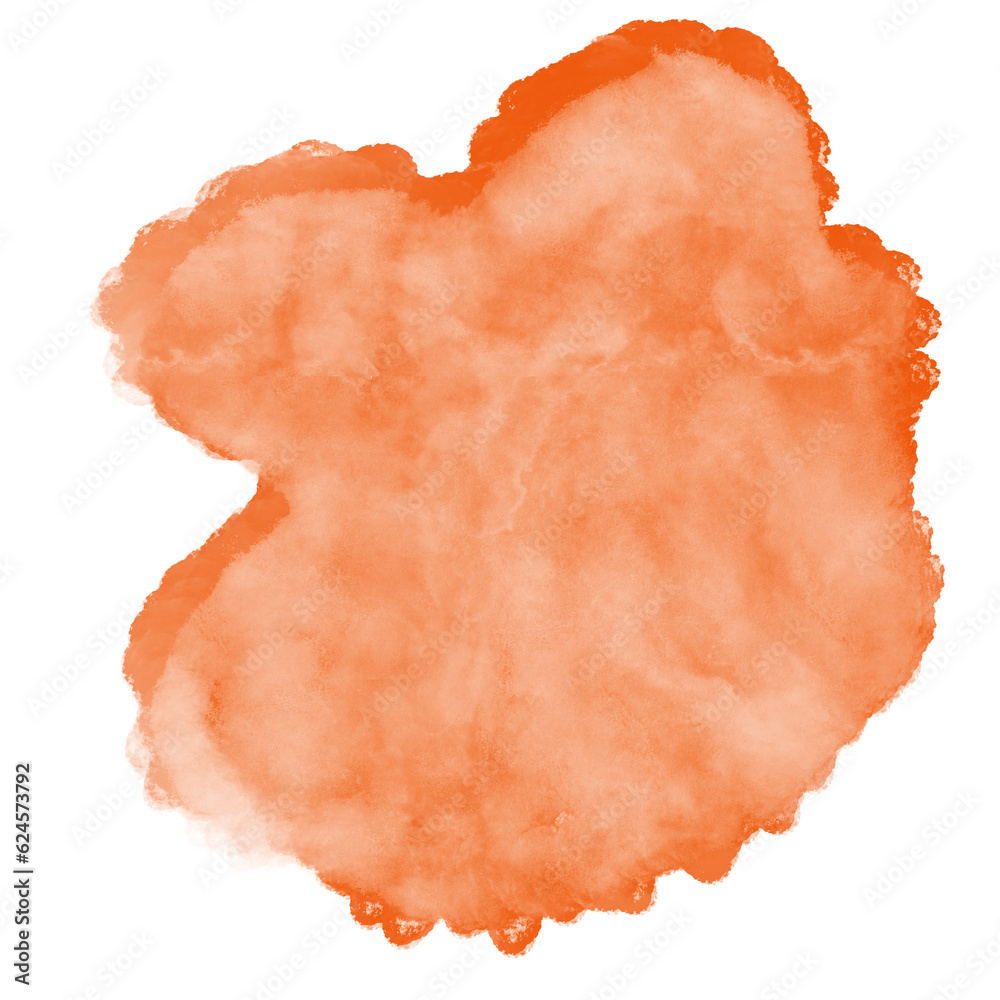 Fototapeta premium Orange Blob Watercolor Shapes
