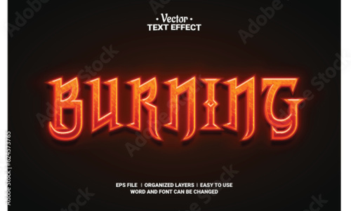 Burning Editable Vector Text Effect 