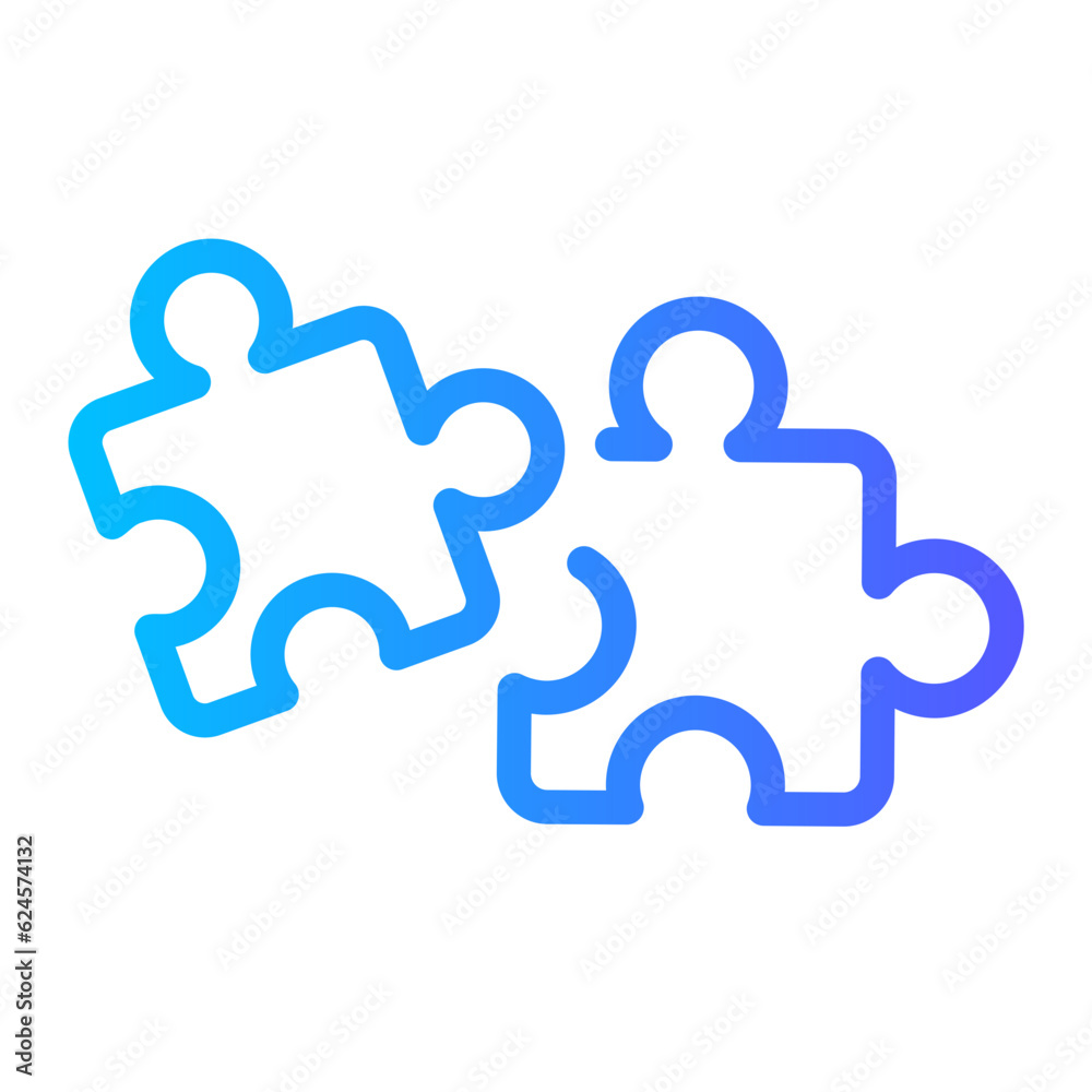 puzzle Line Gradient Icon puzzle Line Gradient Icon