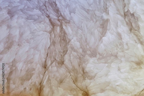 Pattern of nature alabaster stone wall in room.